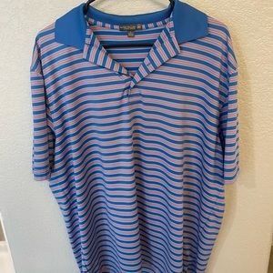 Peter Millar summer comfort golf polo size large (Windstar on Naples bay)